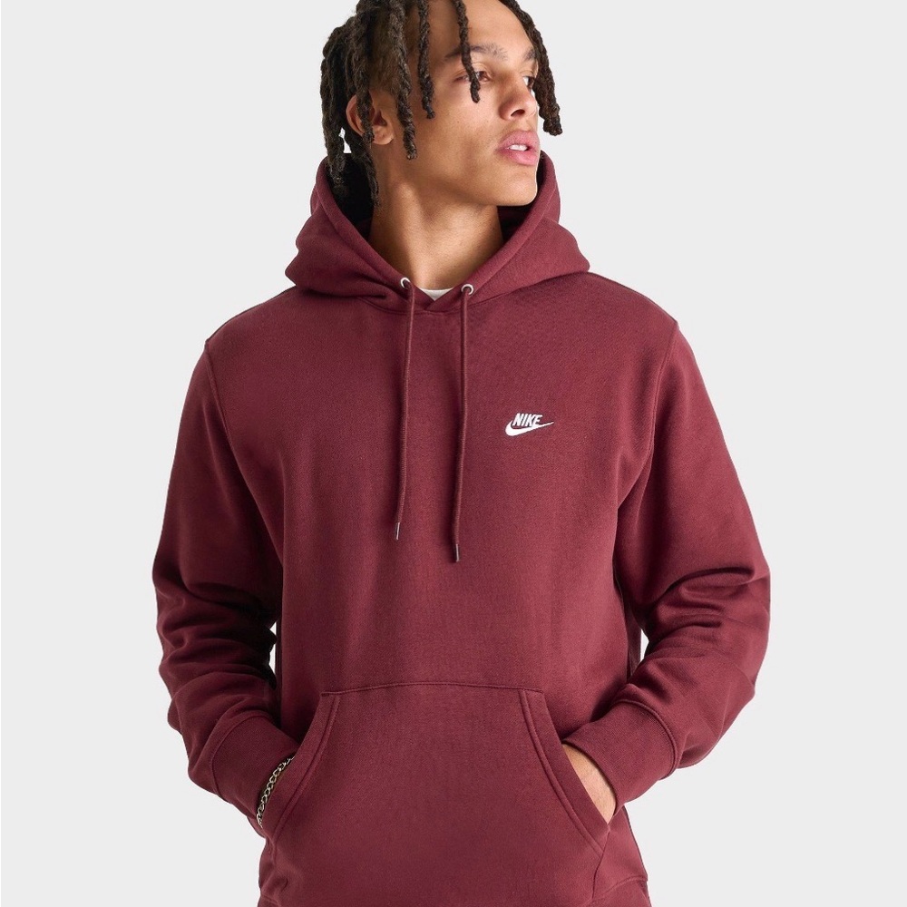 Mens Nike Sportswear Club Fleece Hoodie “Team Red” Size Small
